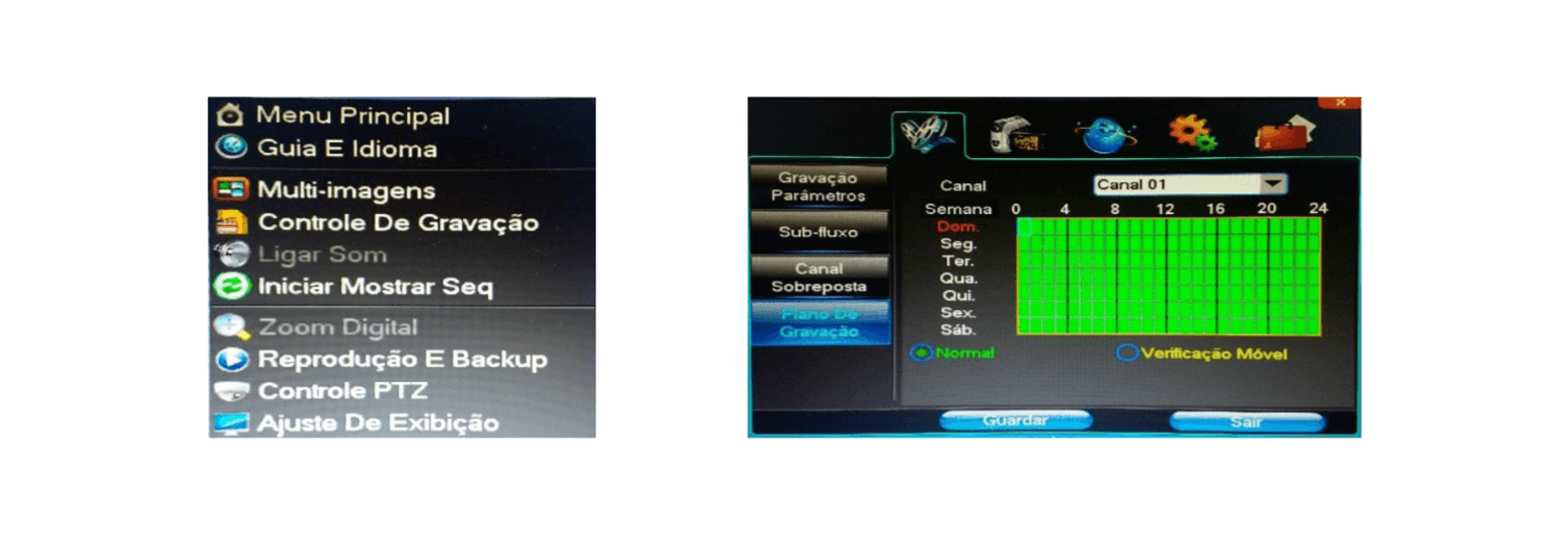 Grupo Multi SE117 Como configurar a gravação por movimento no DVR